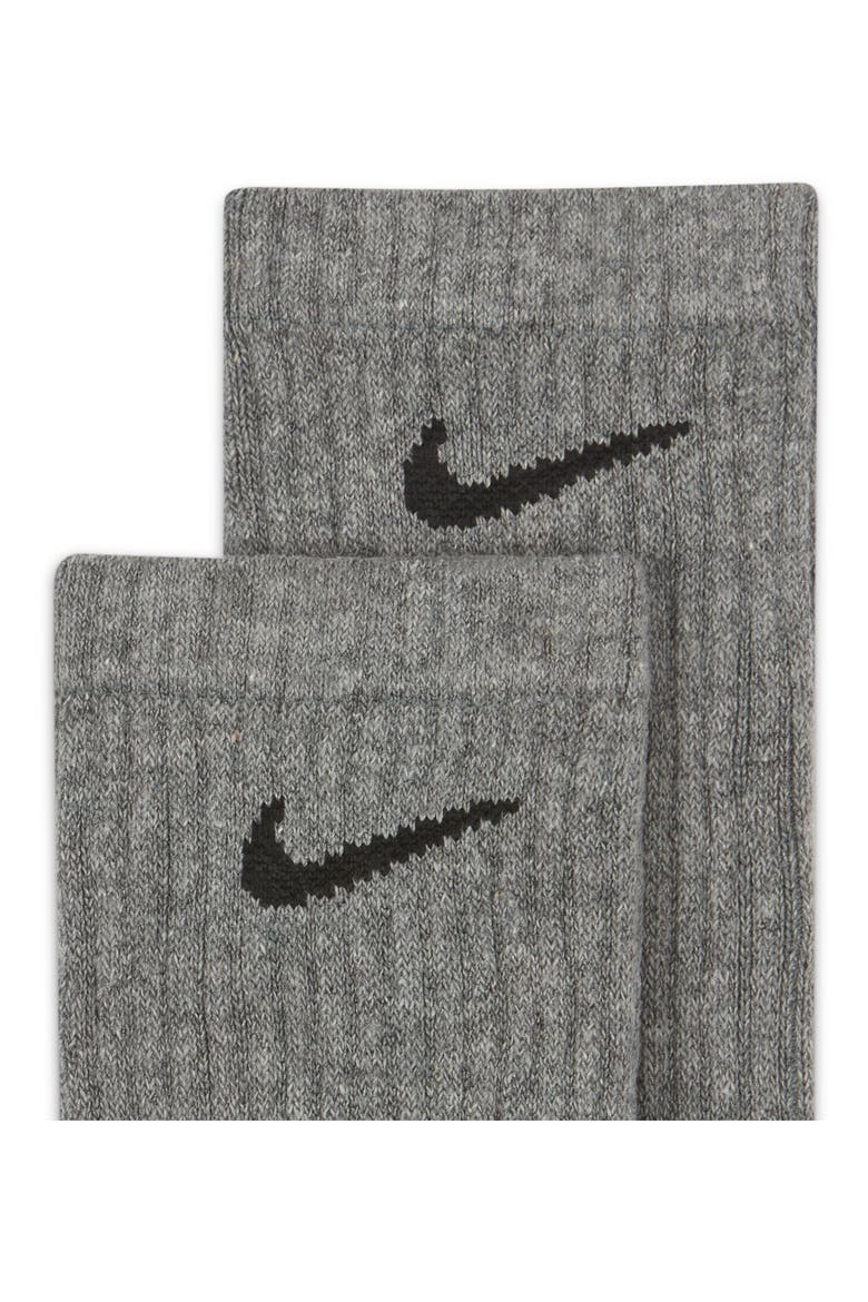Everyday Crush Crew Socks - Pack of 6, Alternate, color, CARBON HEATHER/BLACK