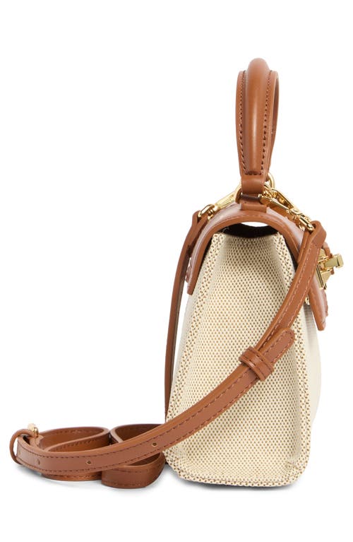 Jw Pei Elise Canvas & Faux Leather Top Handle Bag In Brown