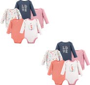 Hudson Baby Cotton Long-Sleeve Bodysuits