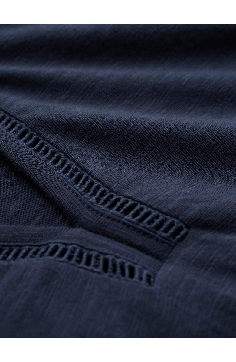 Celtic & Co. Slub Jersey Trim Detail Polo Top, Alternate, color, Dark Navy