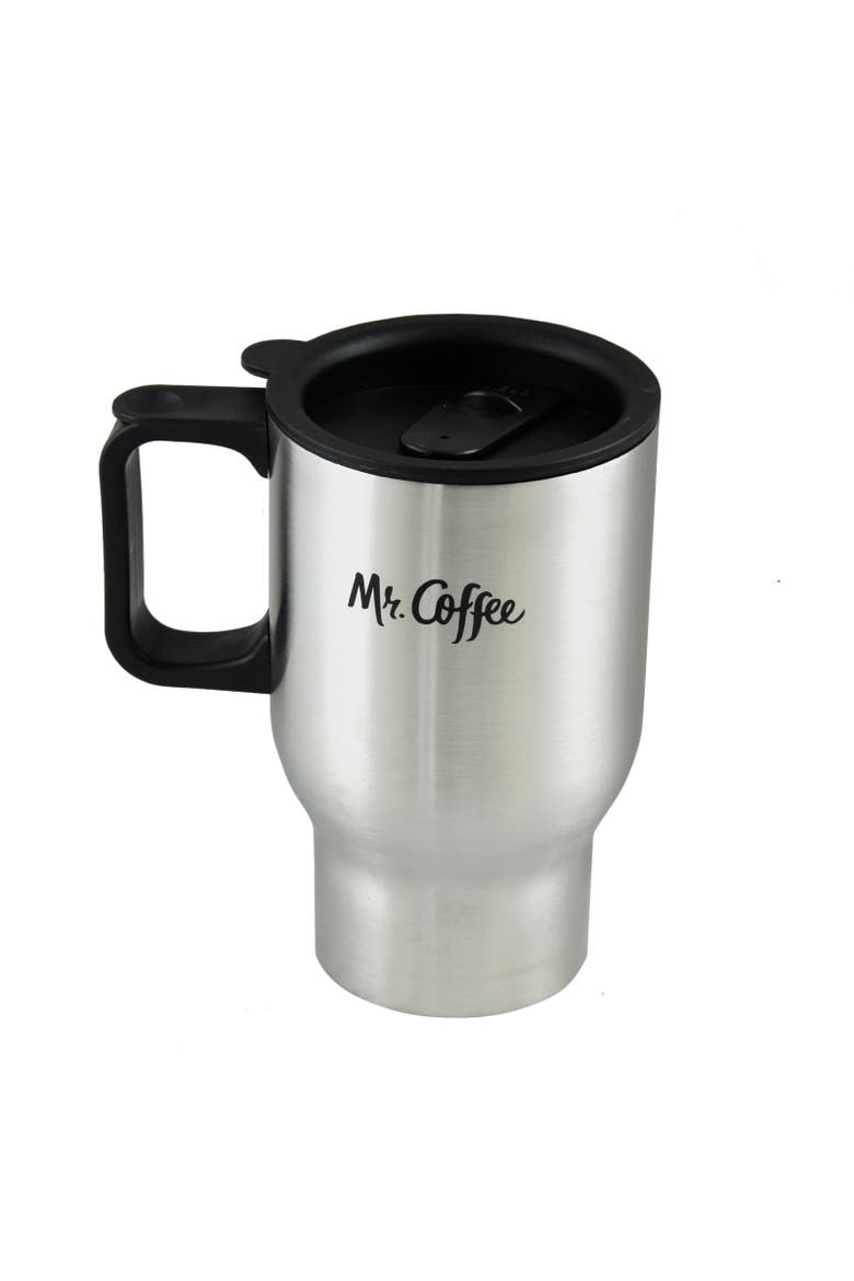 13.5 Ounce Stainless Steel Thermal Travel Mug Cup, Main, color, Metallic Silver