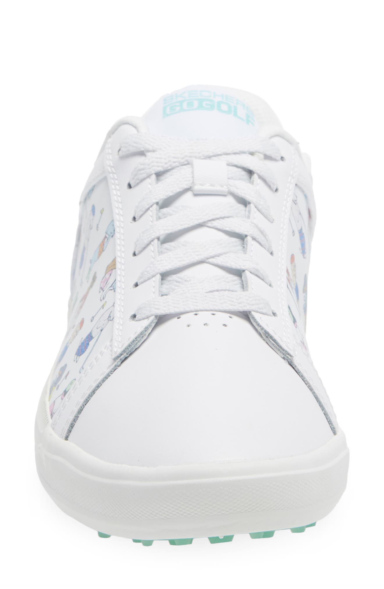 GO GOLF Drive 4 Golf Shoe, Alternate, color, WHITE/ BLUE