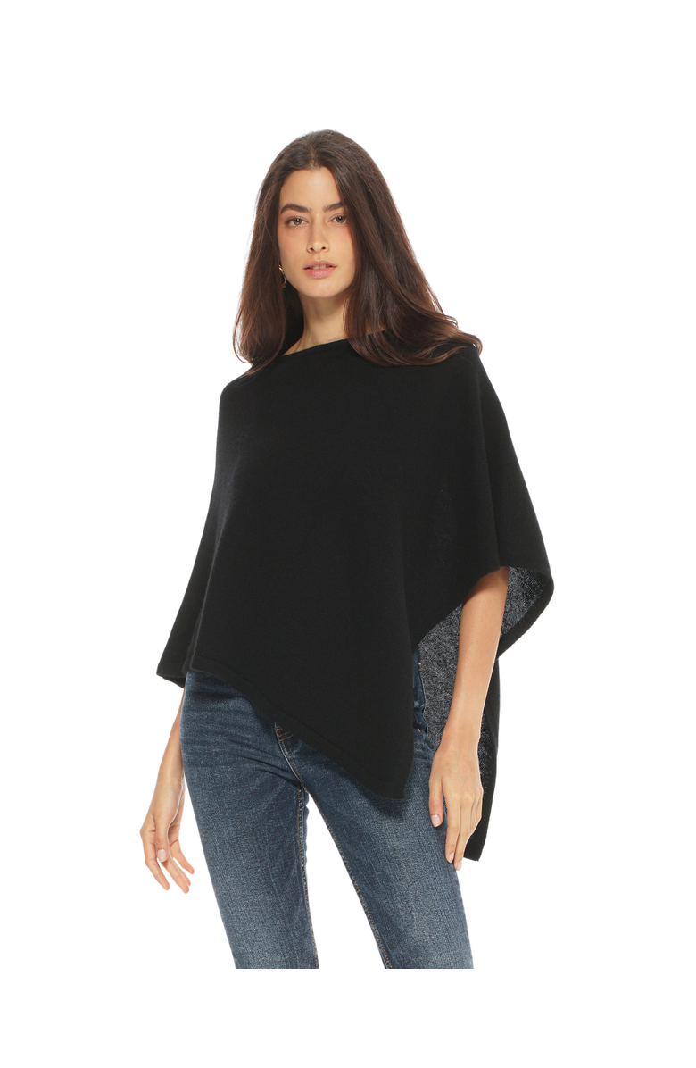 Monticelli Cashmere Pure Cashmere Capelet Poncho, Main, color, Black