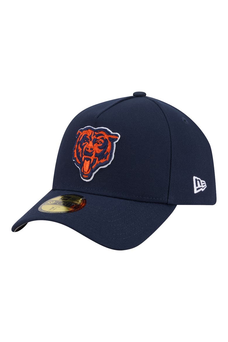 Men's New Era  Navy Chicago Bears A-Frame 59FORTY Fitted Hat, Alternate, color, Navy