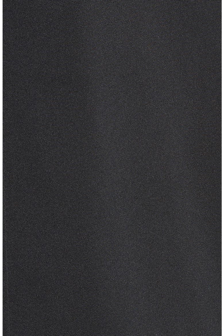 Ruffle Trim Balmacaan, Alternate, color, BLACK