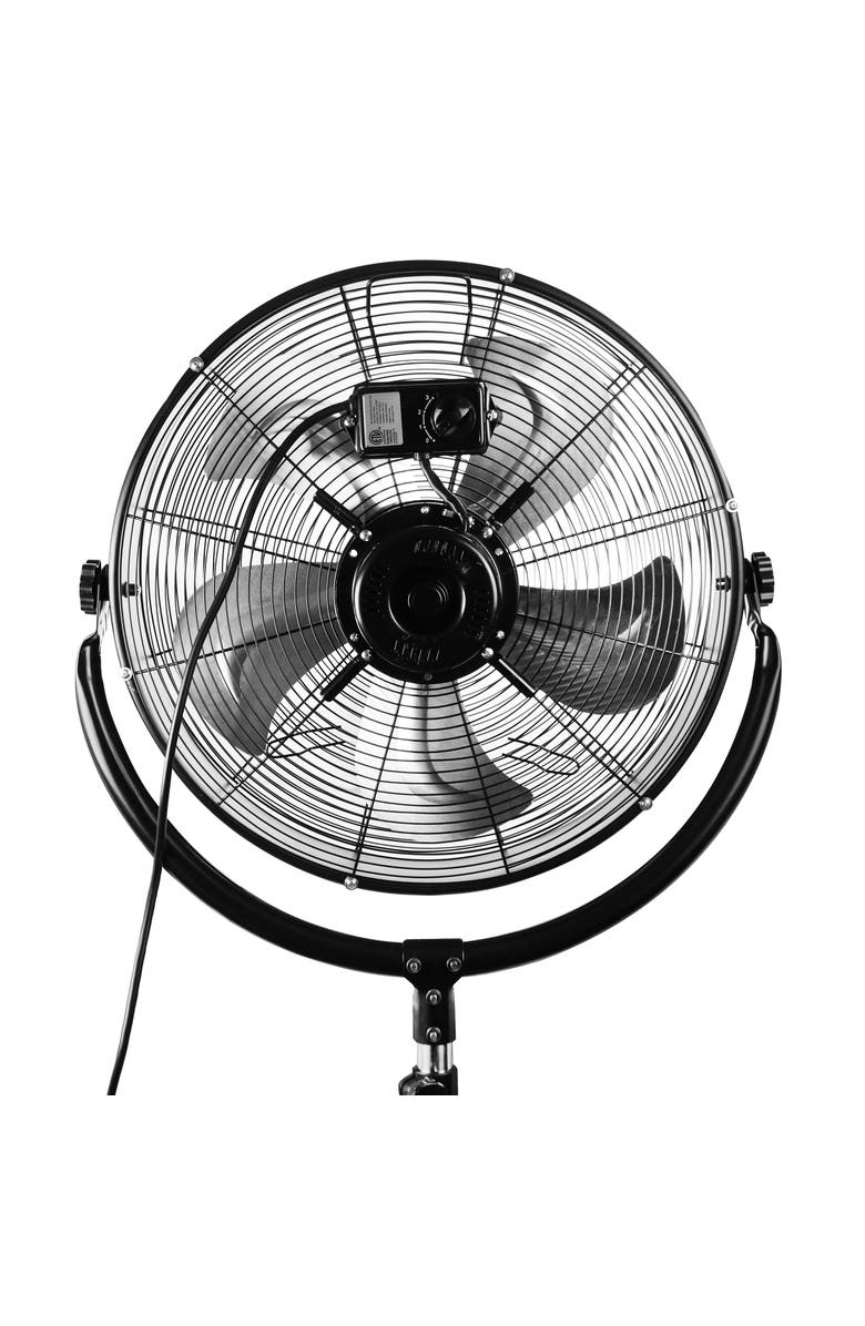 Vie Air Industrial Heavy Duty Powerful and Quiet Metal High Velocity Tilting Pedestal Drum Fan, Alternate, color, Black