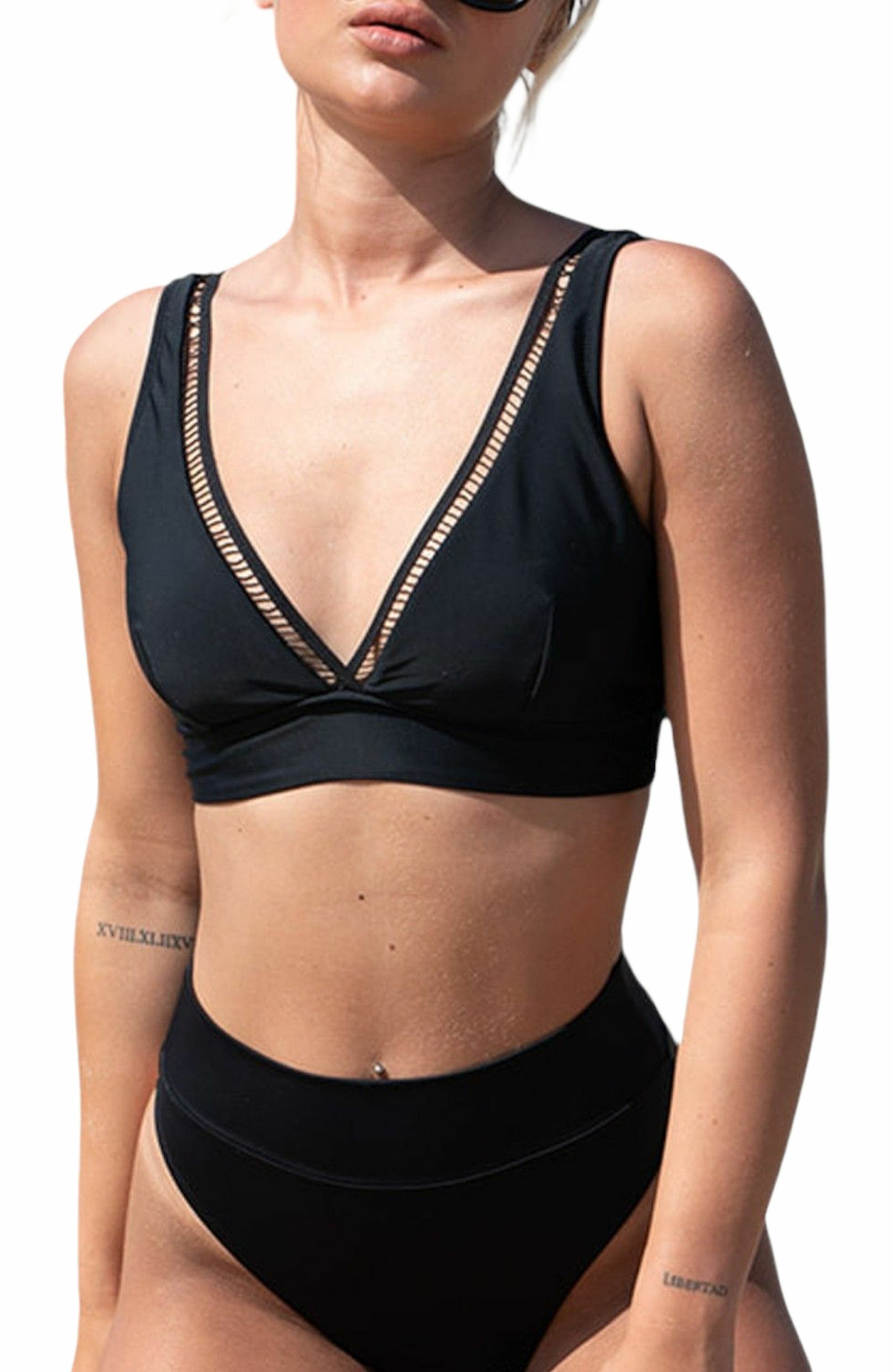 Biliblond Bikini Top VIVI in Black 