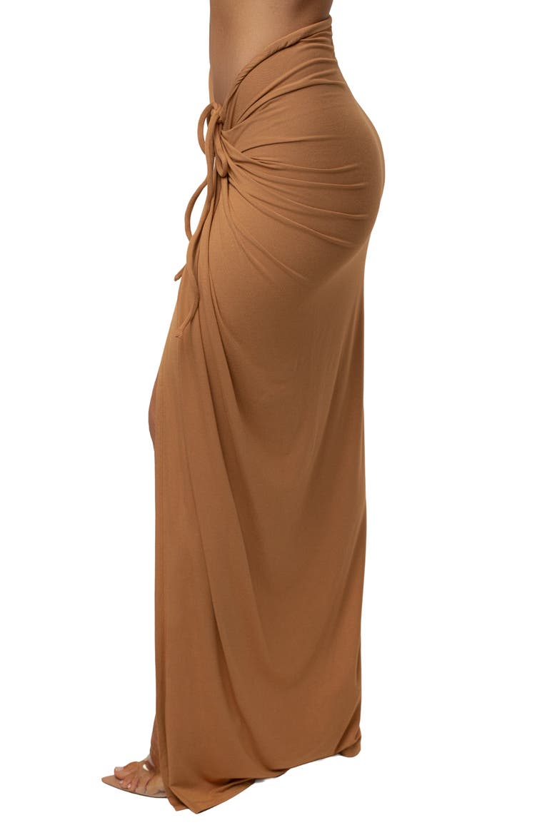 Island Drape Maxi Skirt, Alternate, color, Tan