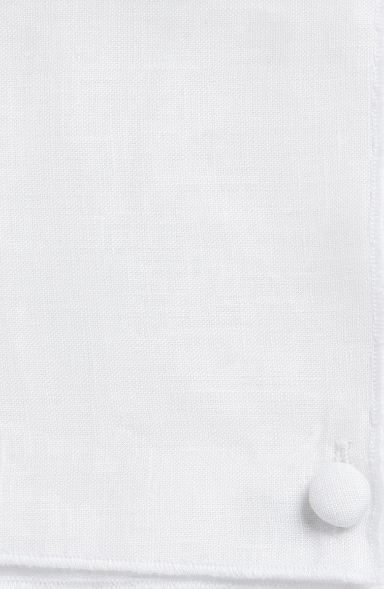 CLIFTON WILSON Solid Linen Pocket Square, Alternate, color, 