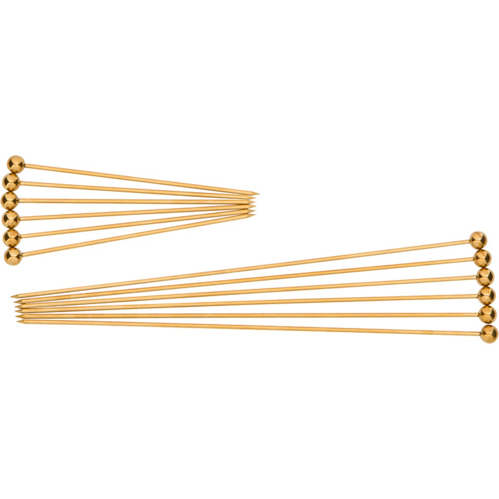 A Bar Above Gold Cocktail Picks, 12-piece Combo Set In Gold