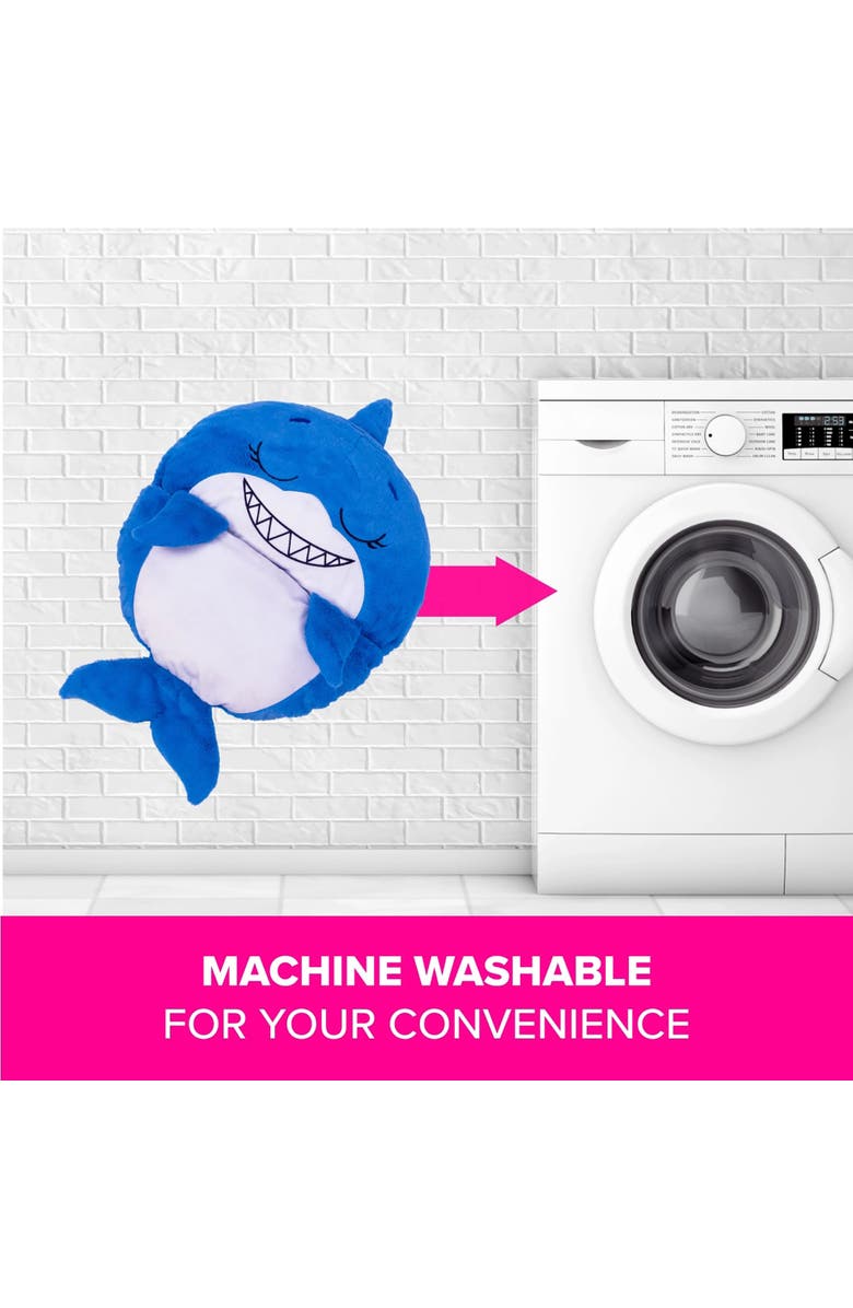 Happy Nappers Pillow & Sleepy Sack, Medium Blue Shark 54 x 20 Inch, 3+, Alternate, color, Blue