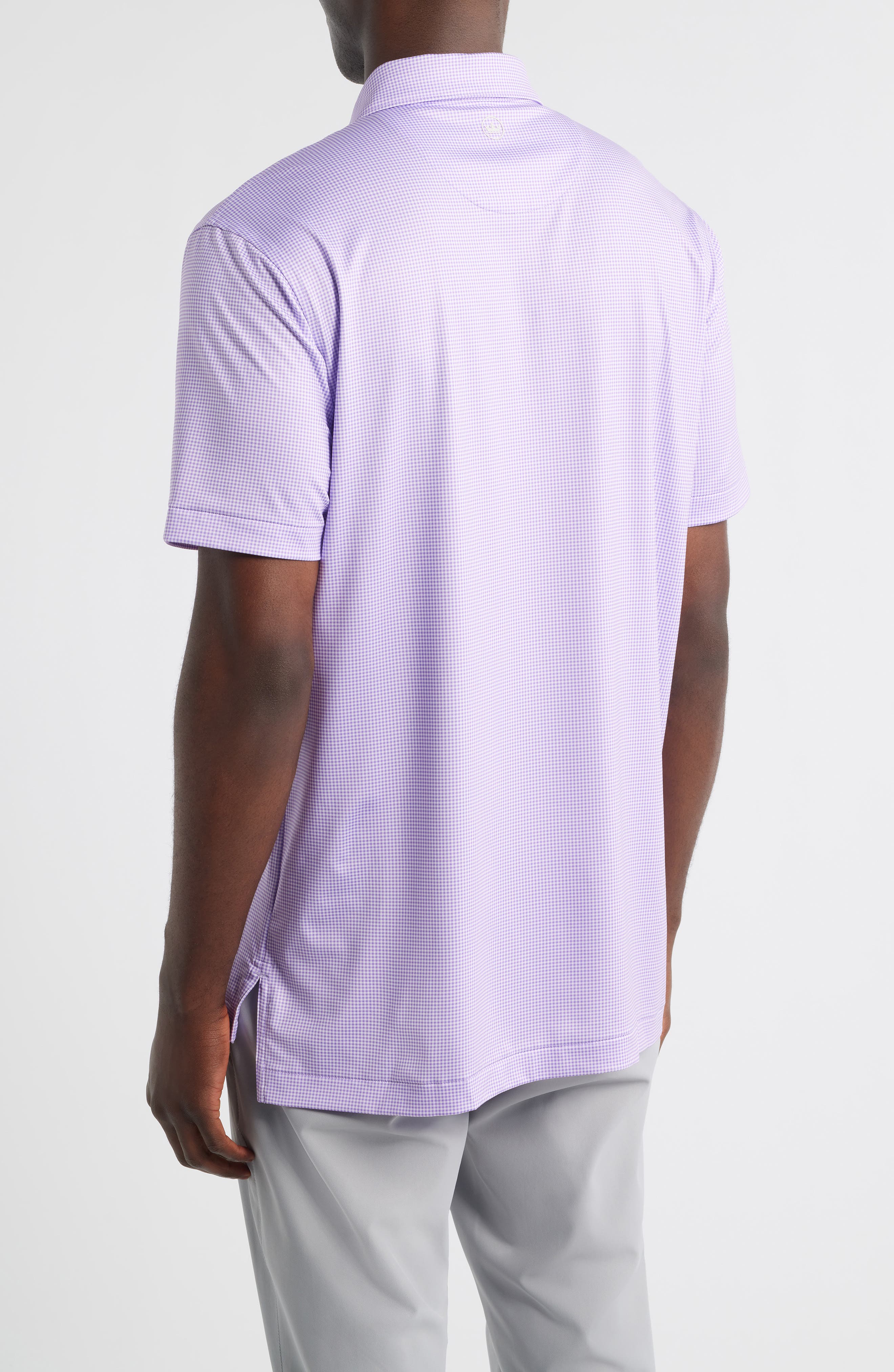 Gingham Check Performance Jersey Polo - image 4