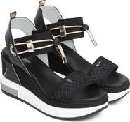 NeroGiardini Bungee Platform Wedge Sandal