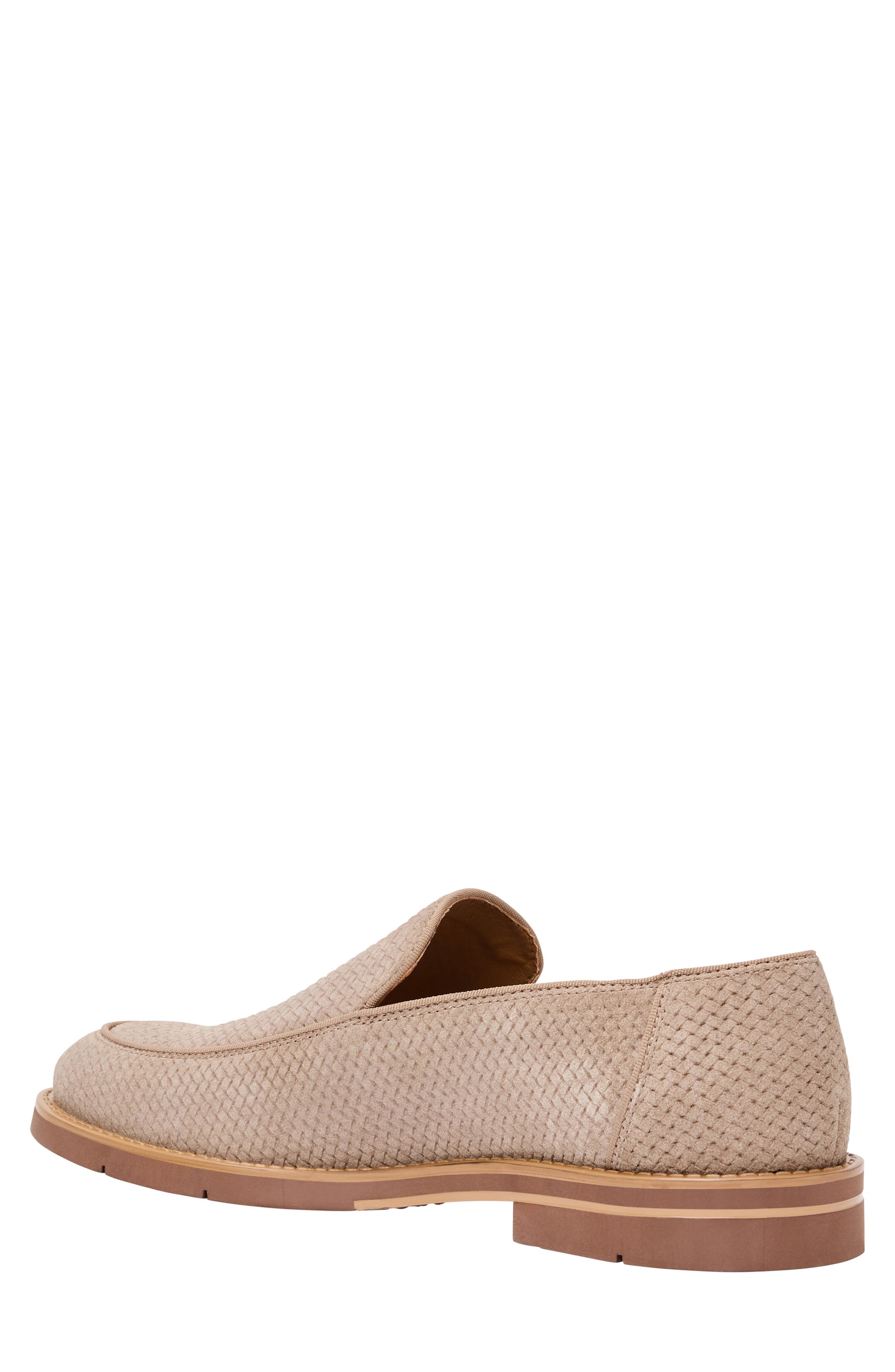 André Assous Kenny Loafer, Alternate, color, Taupe Suede Woven