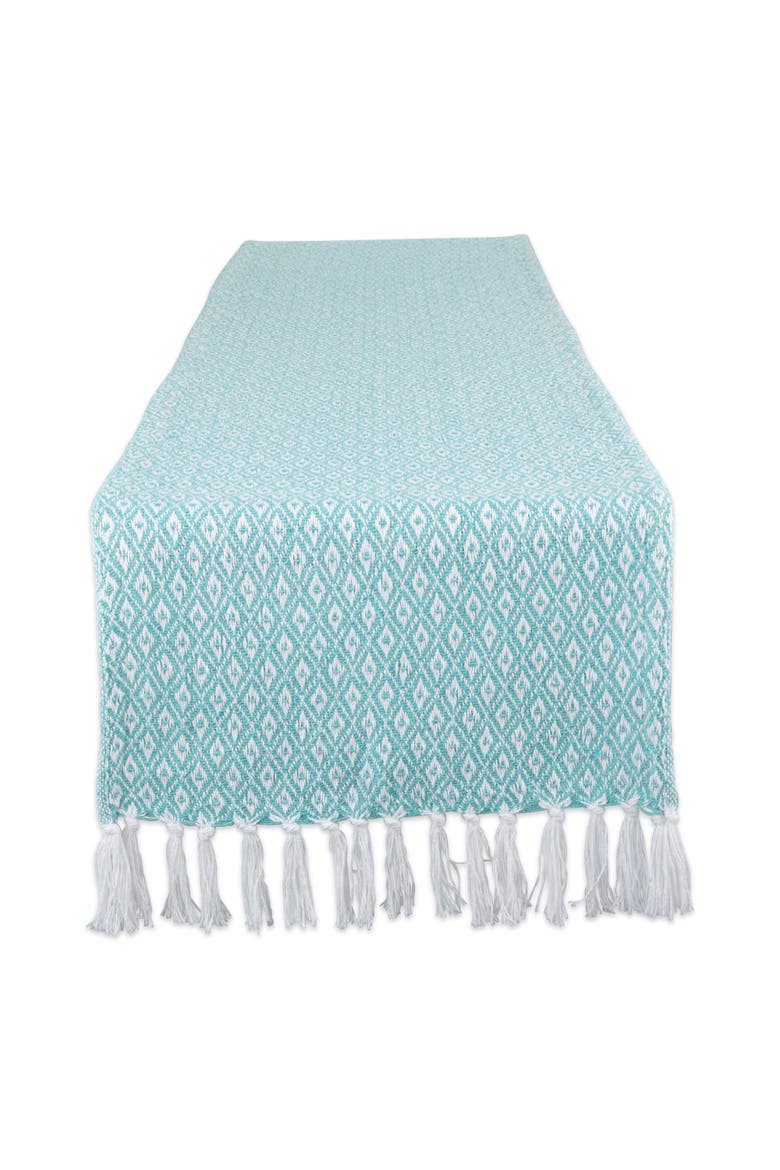 Mini Diamond Table Runner 15X72, Main, color, Aqua