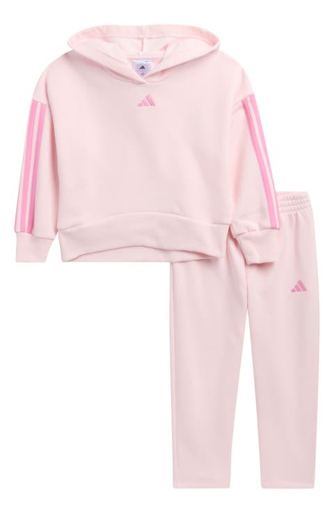 Kids' 3-Stripes Fleece Hoodie & Joggers Set