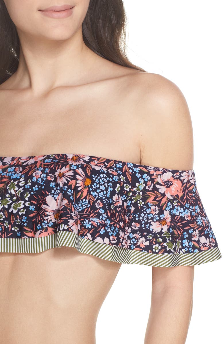 BCA Enchanted Print Off the Shoulder Bikini Top, Alternate, color, 