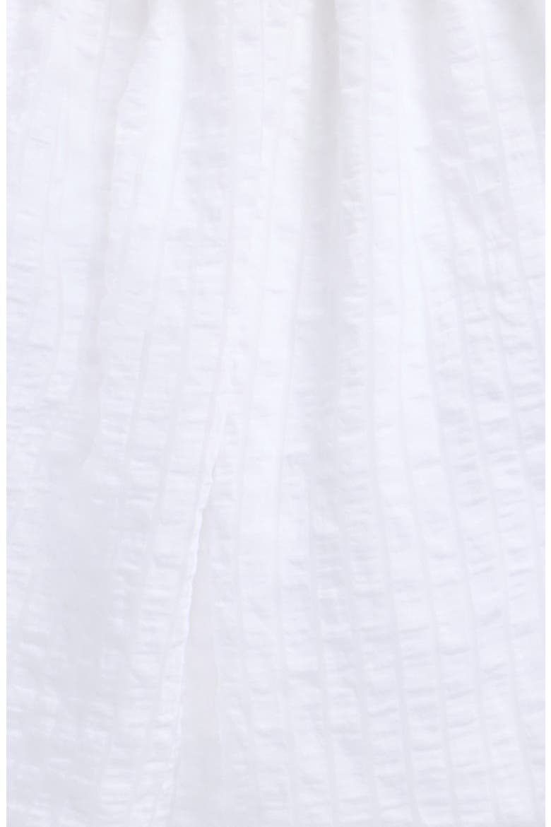 Kids' Jessie Stripe Ruffle Trim Sheer Peplum Dress, Alternate, color, WHITE