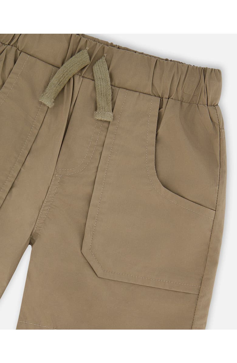 Deux par Deux Parachute Shorts with Patch Pockets, Alternate, color, Beige