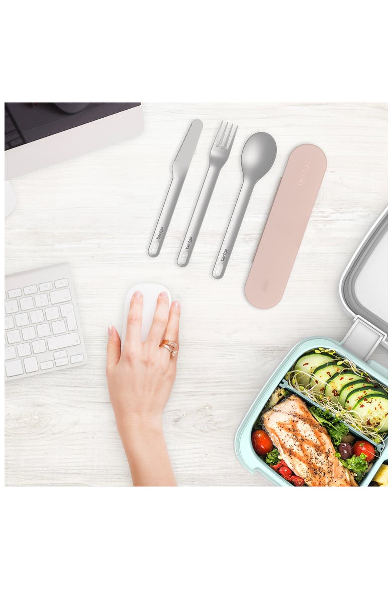Stainless Steel Travel Utensil Set - Carbon, Alternate, color, GOLD