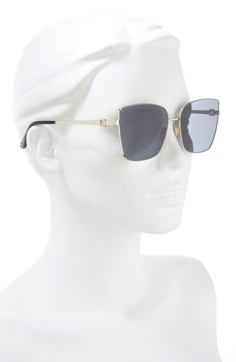 Jimmy Choo Vellas 59mm Gradient Square Sunglasses, Alternate, color, 