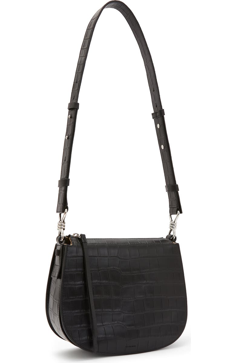 AllSaints Captain Leather Crossbody Bag, Alternate, color,