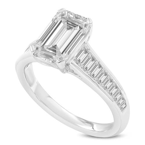 Luvmyjewelry Eris 14k White Gold Emerald Lab Grown Diamond Engagement Ring In 14k White Gold