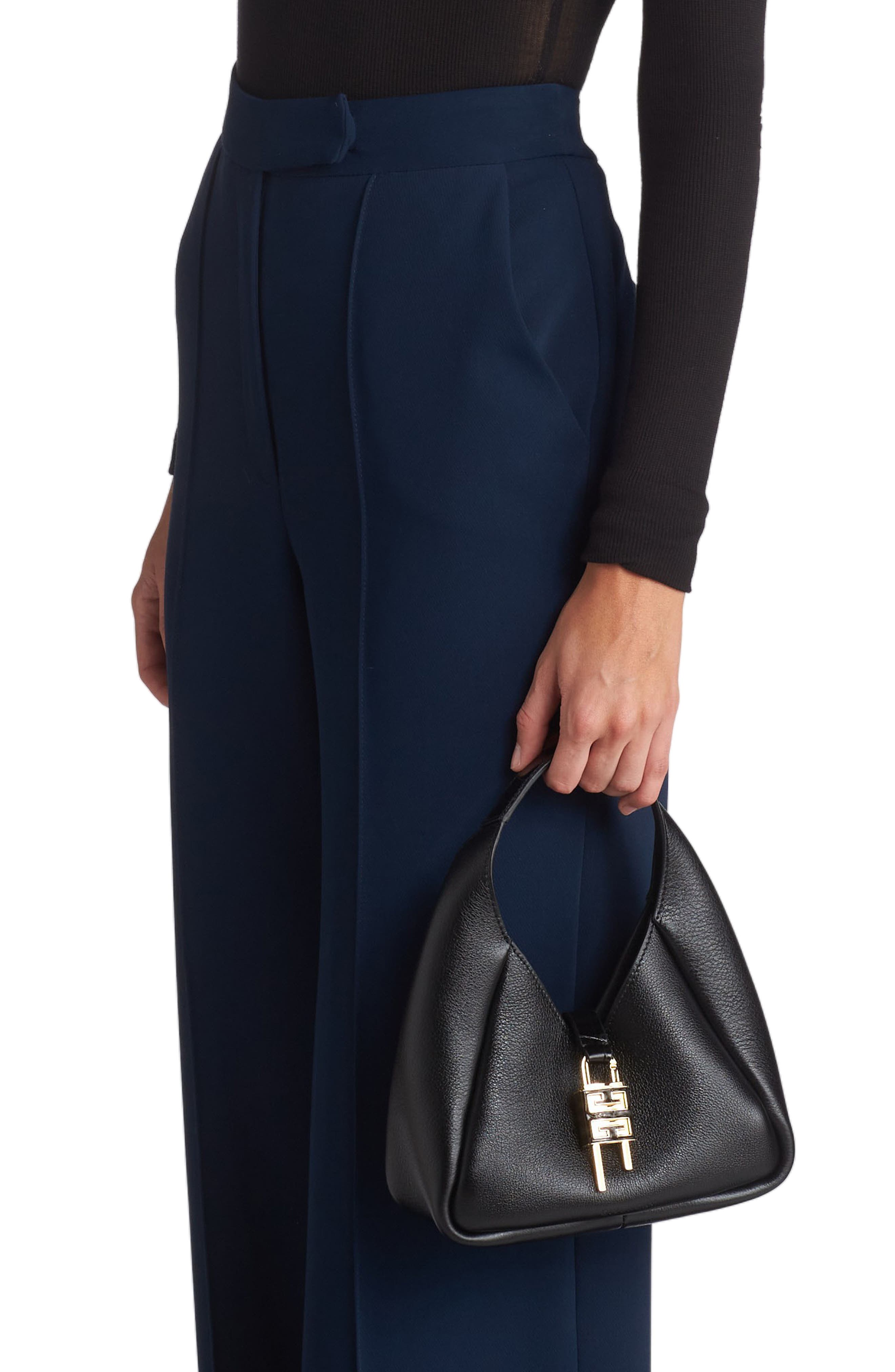 Givenchy Mini G-Lock Leather Hobo, Alternate, color, 