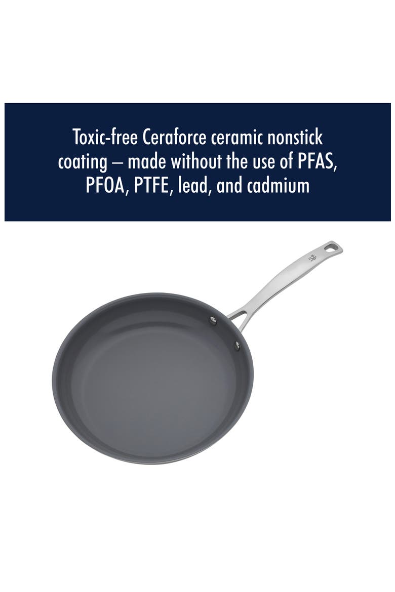 Clad H3 Two-Piece Ceramic Frying Pan & Lid, Alternate, color, SILVER