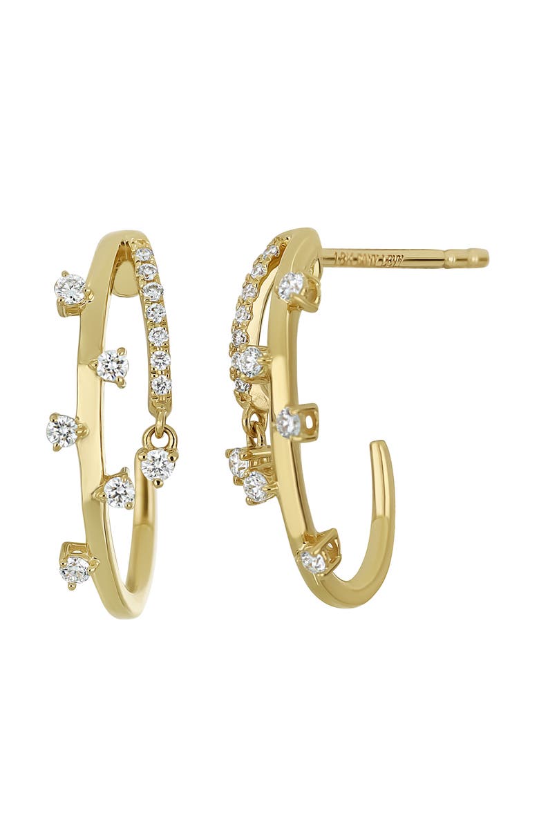 Bony Levy Solstice Diamond Double Hoop Earrings, Main, color, 18K Yellow Gold