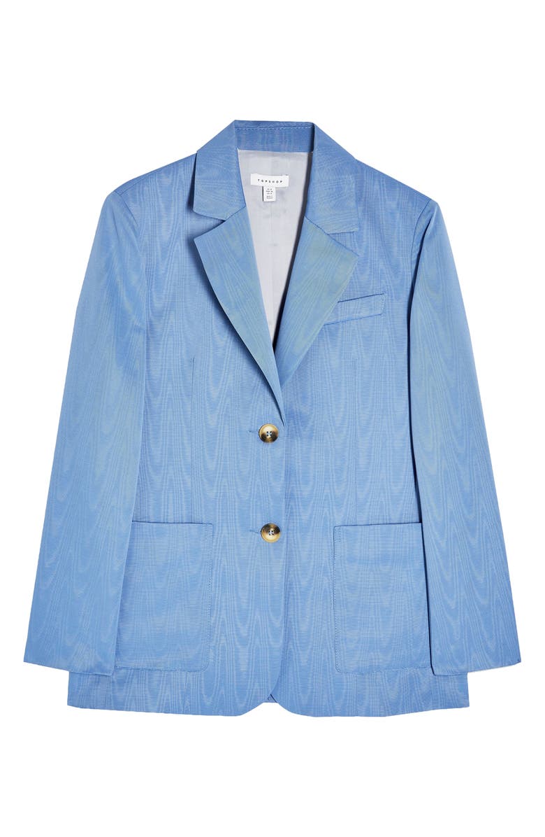 Topshop Moire Grandad Blazer, Alternate, color, 