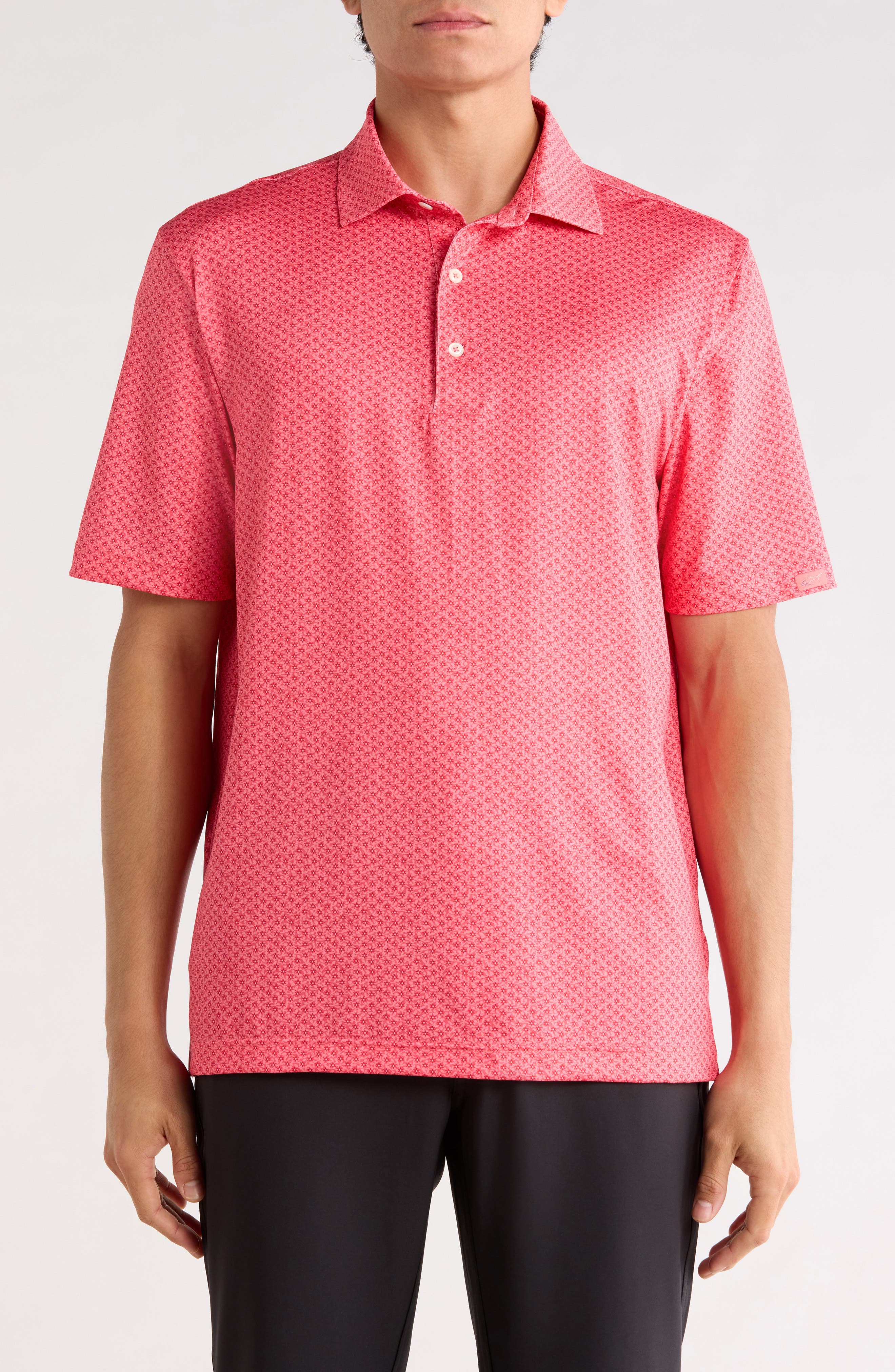 Greg Norman Coral Cove Print Knit Polo