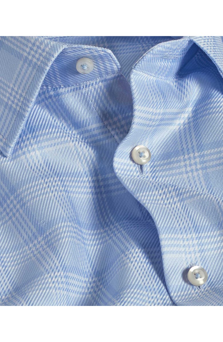 David Donahue Trim Fit Exploded Glen Check Dress Shirt, Alternate, color,