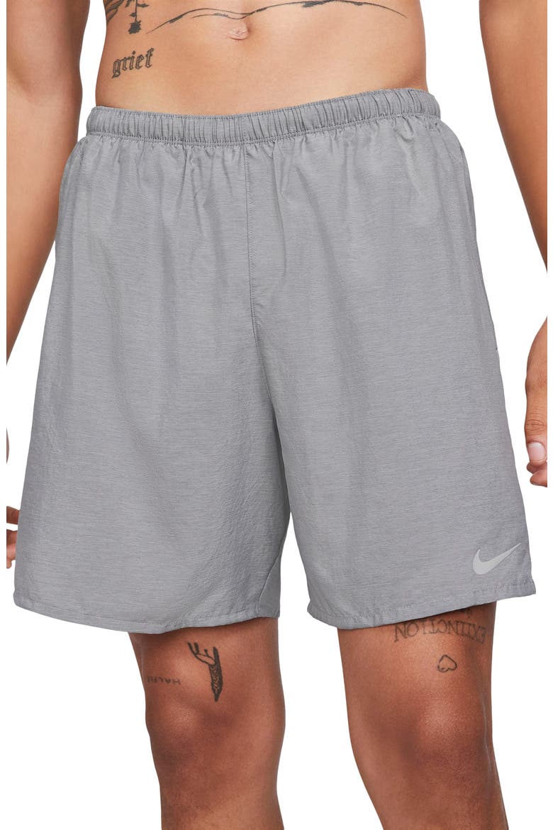 Dri-FIT Challenger Hybrid Running Shorts, Main, color, SMOKE GREY/ REFLECTIVE SILVER