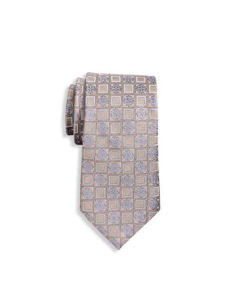 Big & Tall Small Square Silk Tie