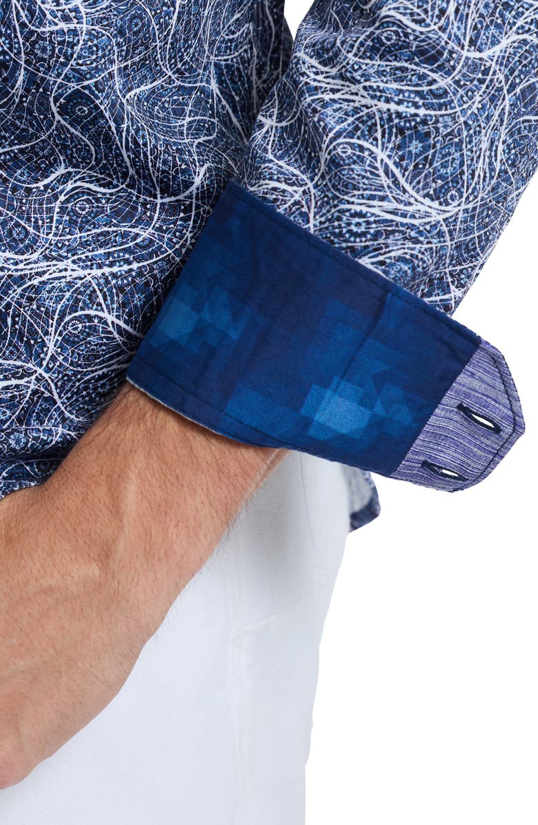 Robert Graham Stelvio Cotton Button-Up Shirt, Alternate, color, 