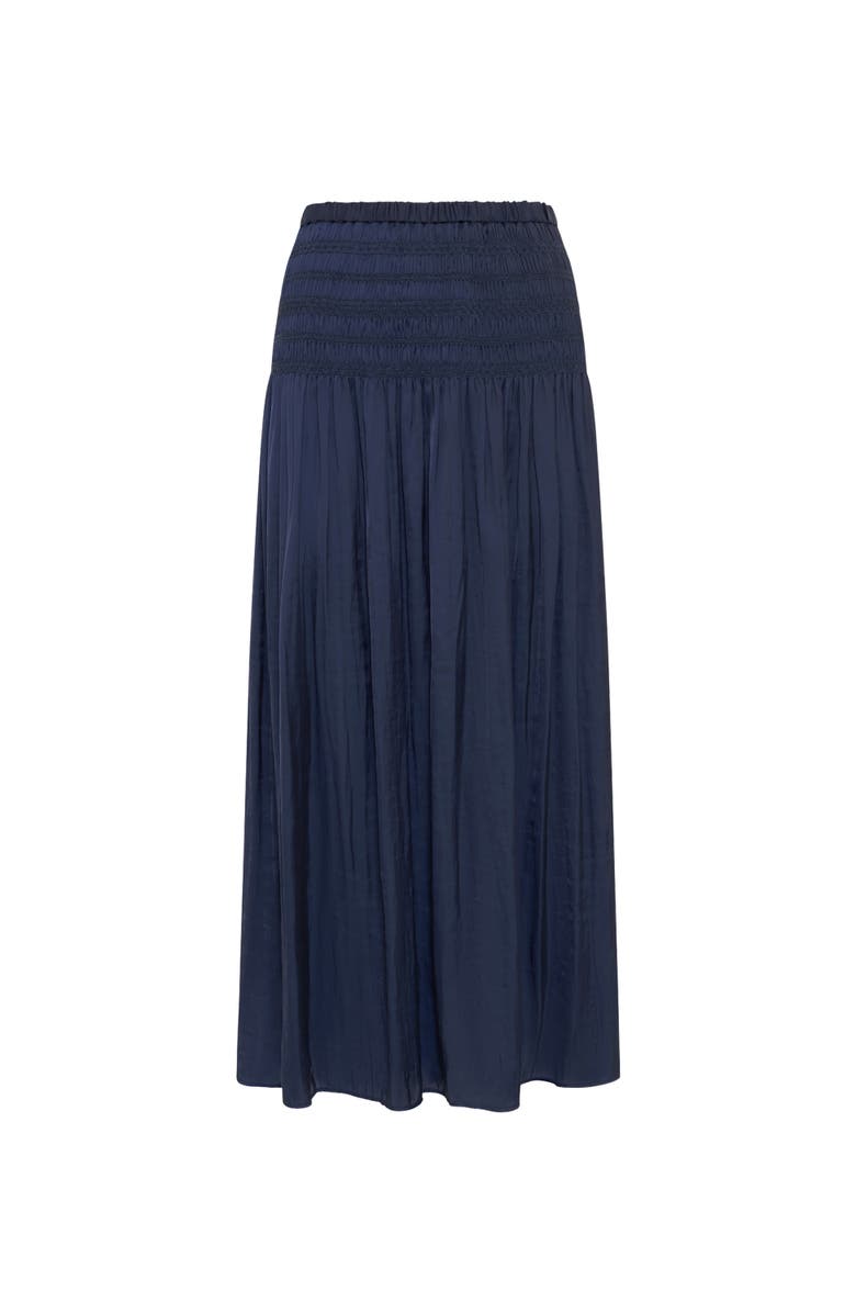 GERARD DAREL Jolie Pleated Midi Skirt, Alternate, color, Navy Blue