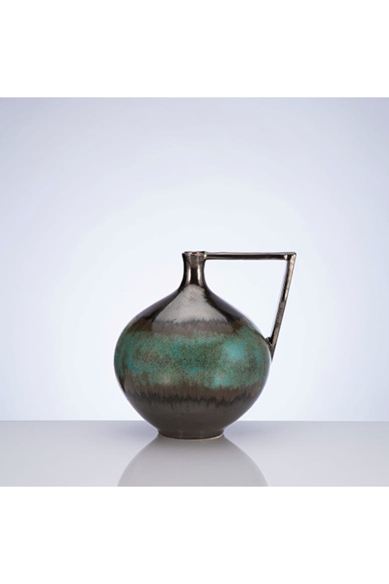 Turquoise Brushes Decorative Vessel, Main, color, Turquoise