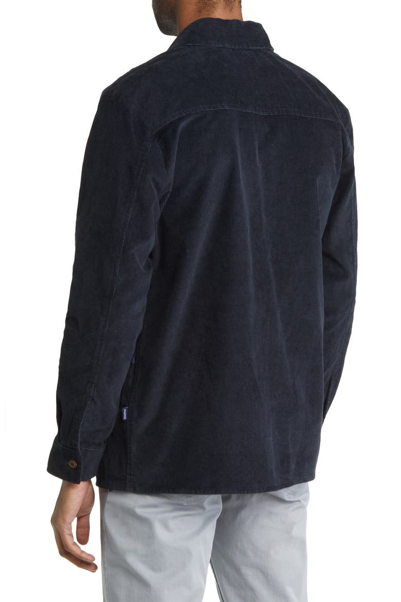 Brushed Corduroy Overshirt, Alternate, color, DENIM BLUE