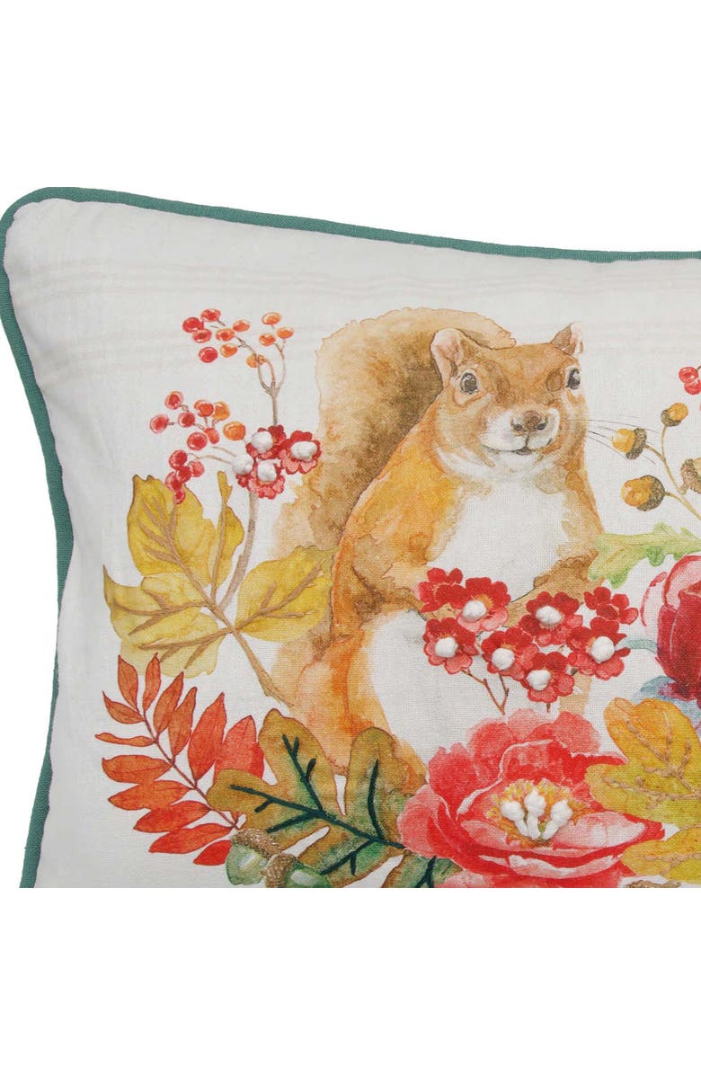 C&F Home Squirrel & Chipmunk Harvest Pillow, Alternate, color, Orange