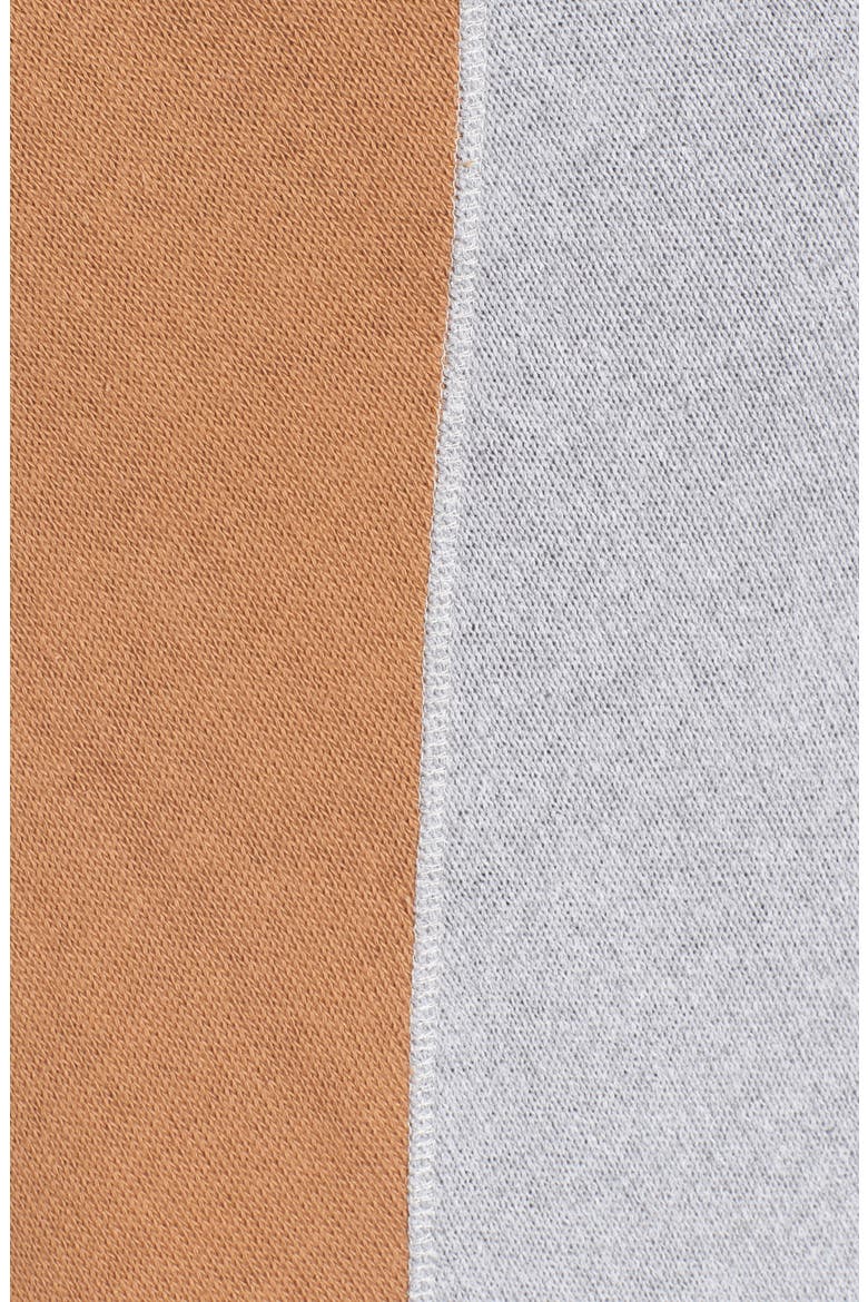 Donni Charm Chilly Colorblock Blanket Scarf, Alternate, color, CAMEL/ HEATHER GREY