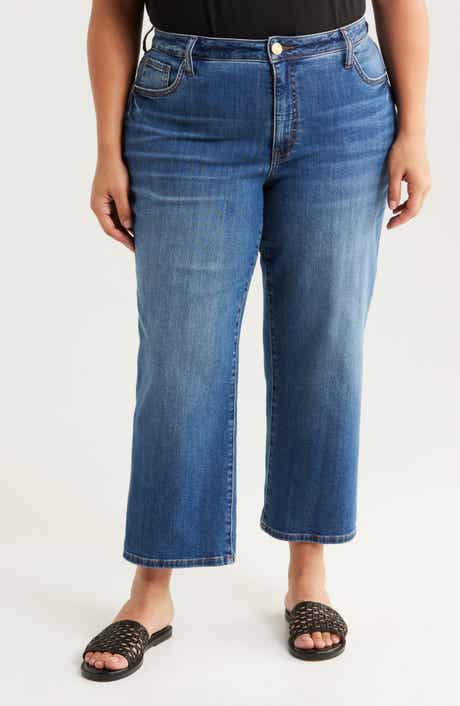 KUT from the Kloth High Waist Crop Wide Leg Jeans
