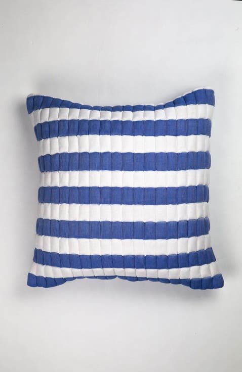 Quilted Sujani Striped Throw Pillow