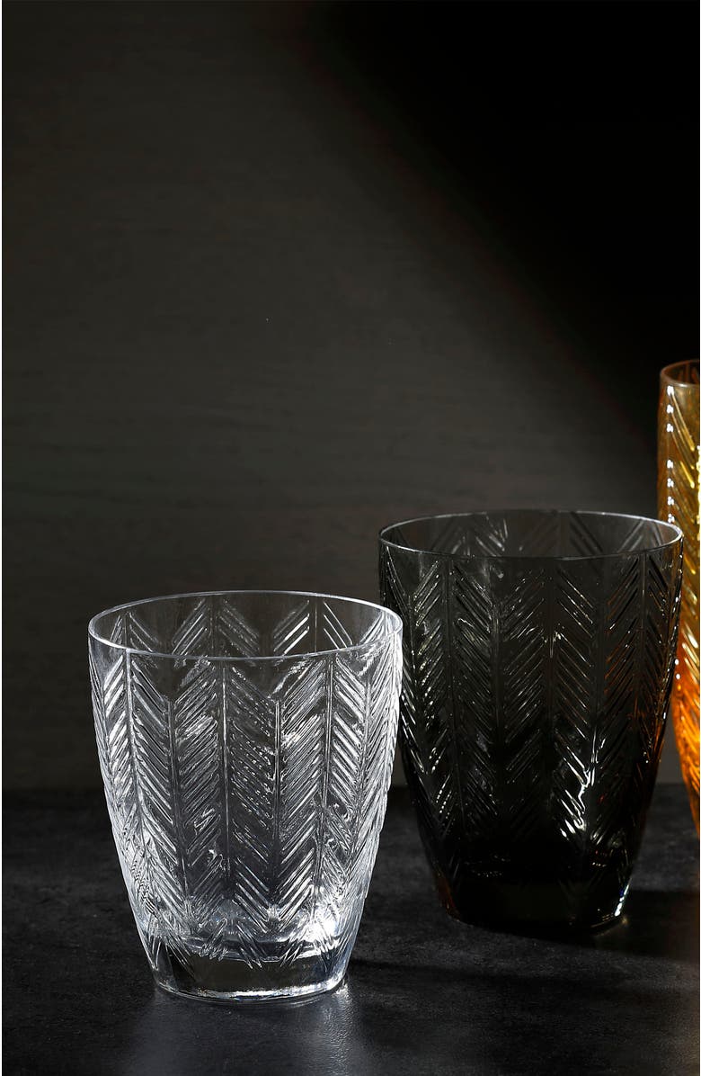 Missoni Home Tableware Water Glass ZIG ZAG Set of 6 Transparent 11.8 oz, diam. 3.3", H 4", Alternate, color, NO COLOR