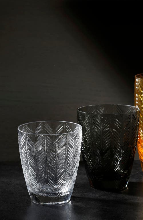 Missoni Home Tableware Water Glass Zig Zag Set Of 6  Transparent 11.8 Oz, Diam. 3.3", H 4"