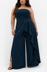 City Chic Attract Strapless Jumpsuit