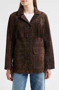 Sam Edelman Fringe Lambskin Suede Jacket