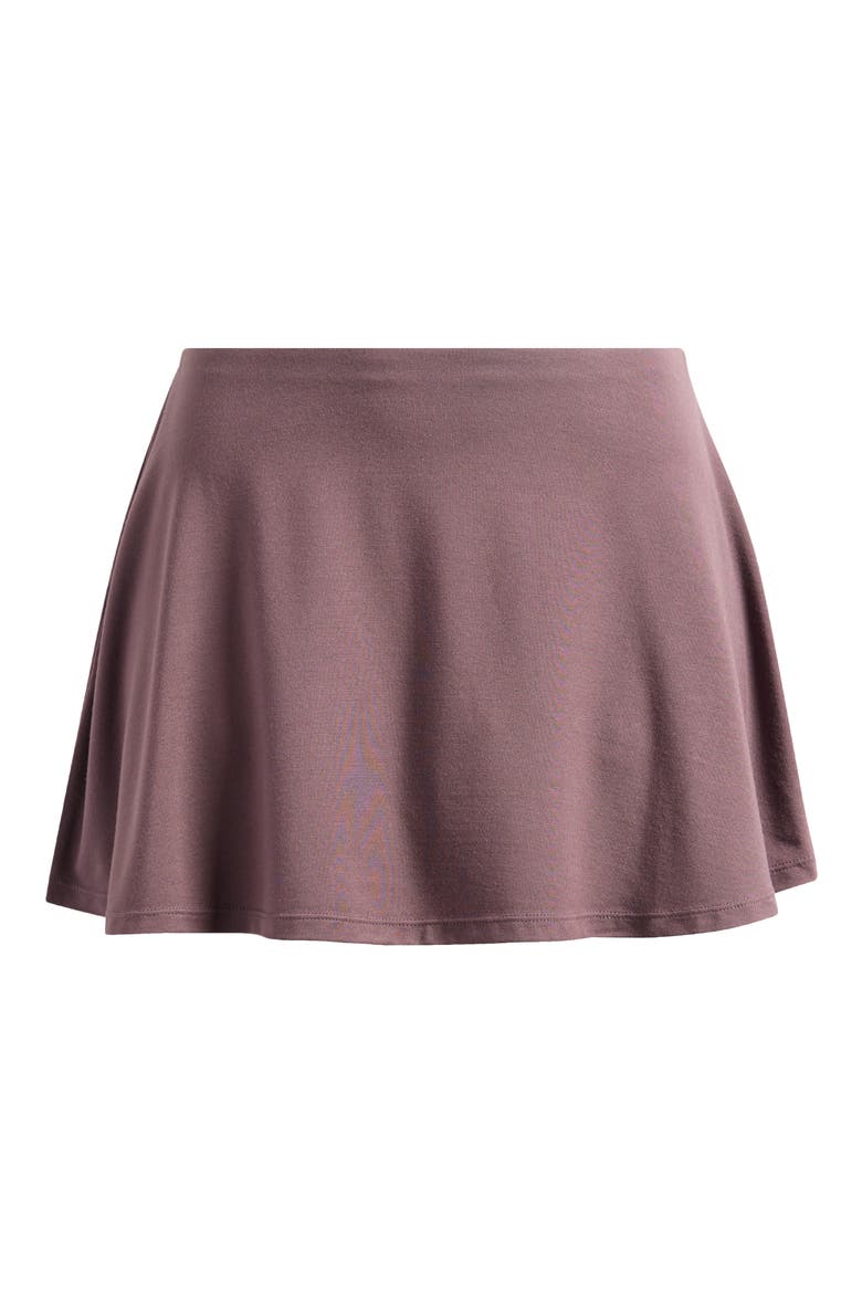 Smooth Lounge Pajama Mini Skort, Alternate, color, RAISIN
