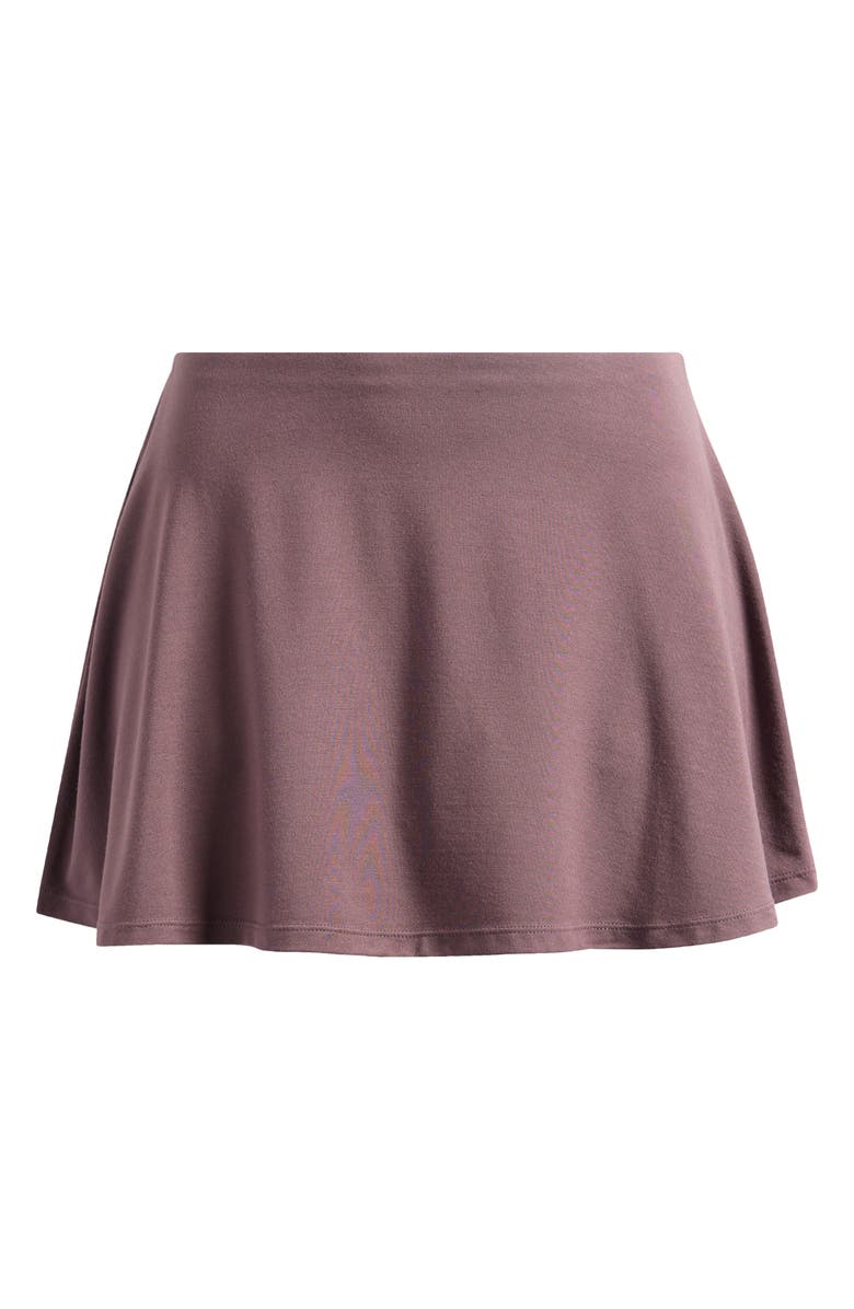 SKIMS Smooth Lounge Pajama Mini Skort, Alternate, color, Raisin