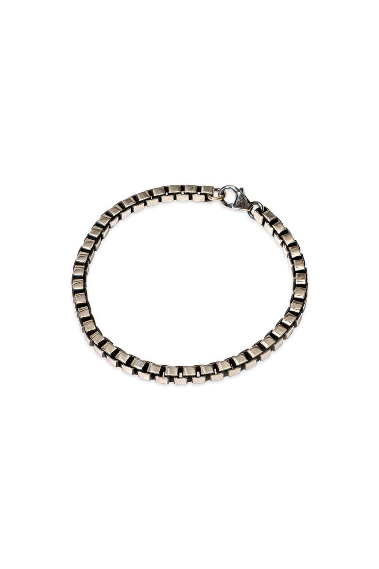 Box Chain Bracelet, Alternate, color, Silver